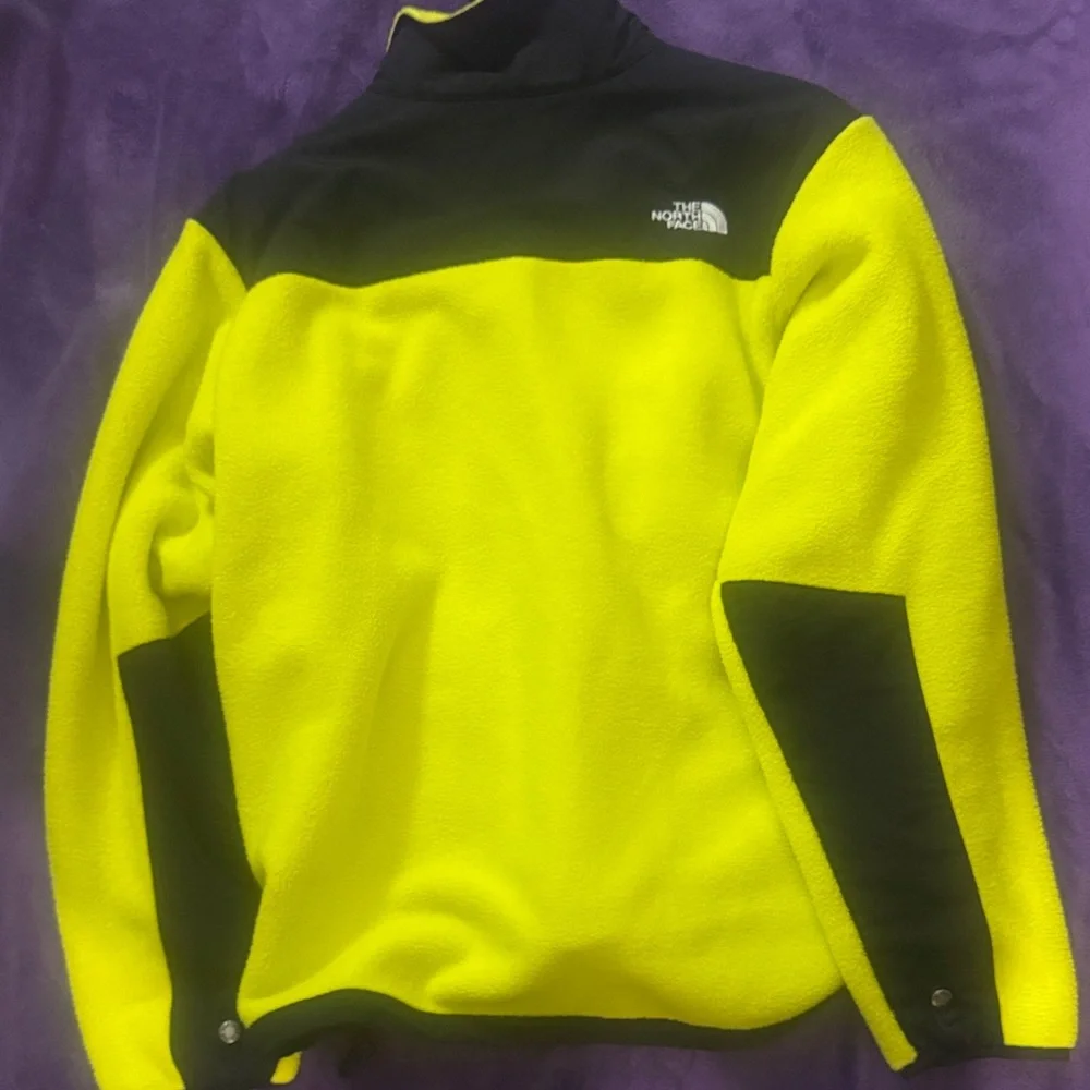 The North Face retro 1995 Sulphur Green Denali fleece Jacket size large - Picture 5 of 5